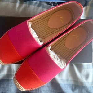 J. Crew Pink and Orange Espadrilles